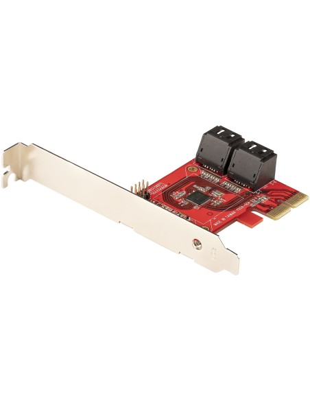 StarTech.com Scheda PCIe SATA - Scheda di Espansione PCIe SATA a 4 porte 6 Gbps - Staffa a Profilo Basso Alto - ASM1062 senza