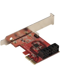 StarTech.com Scheda PCIe SATA - Scheda di Espansione PCIe SATA a 4 porte 6 Gbps - Staffa a Profilo Basso Alto - ASM1062 senza 2