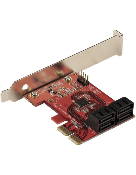 StarTech.com Scheda PCIe SATA - Scheda di Espansione PCIe SATA a 4 porte 6 Gbps - Staffa a Profilo Basso Alto - ASM1062 senza