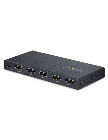 StarTech.com Switch HDMI 8K a 4 porte - Switcher HDMI 2.1 4K 120Hz HDR10+, 8K 60Hz UHD, Commutatore HDMI 4 In 1 - Commutazione