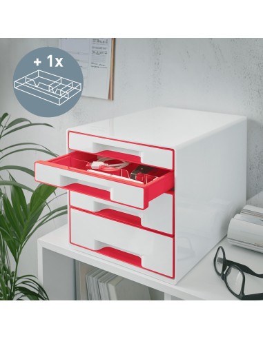 Leitz WOW CUBE Rosso, Bianco