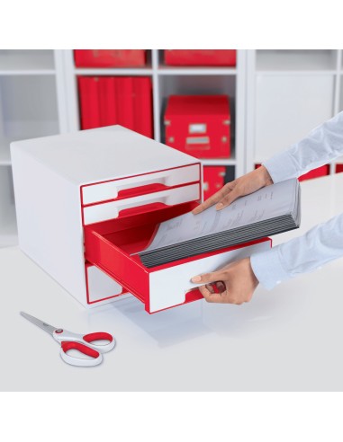 Leitz WOW CUBE Rosso, Bianco
