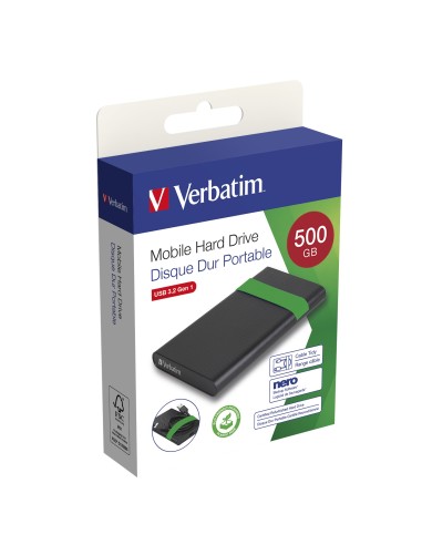Verbatim 53111 disco rigido esterno 512 GB Nero, Verde