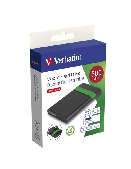 Verbatim 53111 disco rigido esterno 512 GB Nero, Verde