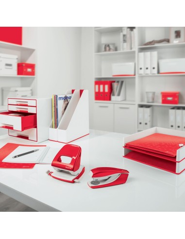 Leitz WOW scatola per la conservazione di documenti Polistirene (PS) Rosso, Bianco