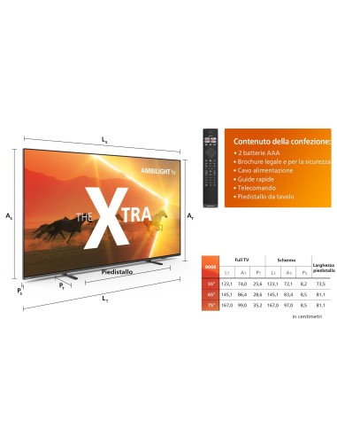 Philips Ambilight TV The Xtra 9008 55“ MiniLED 4K UHD Dolby Vision e Dolby Atmos