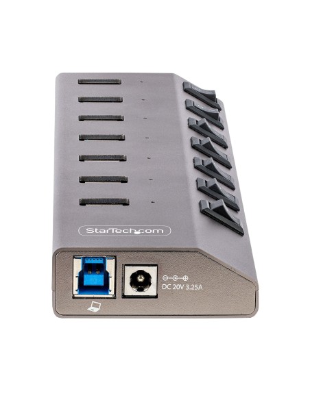 StarTech.com Hub USB-C Autoalimentato a 7 Porte con Interruttori Individuali - Multipresa USB 3.0 5Gbps per Notebook e PC