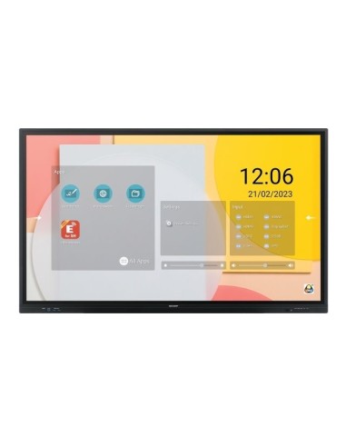 Sharp PN-LC752 Pannello piatto per segnaletica digitale 190,5 cm (75") LCD Wi-Fi 450 cd m² 4K Ultra HD Nero Touch screen