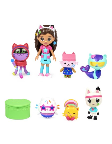 Gabby's Dollhouse , Set di personaggi a tema festa da ballo con bambola di Gabby, 6 gatti giocattolo e accessori, per bambini
