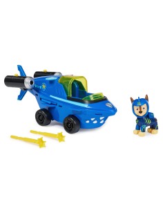 PAW Patrol Aqua Pups, Shark Vehicle trasformabile di Chase con action figure da collezione, giocattoli per bambini dai 3 anni