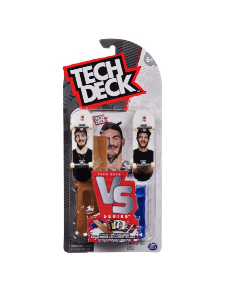 Tech Deck , Plan B Skateboards, Serie Versus, Confezione da 2 Fingerboard da Collezione e Set di Ostacoli, Miniskate,