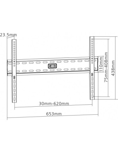 Equip 650330 177,8 cm (70") Nero
