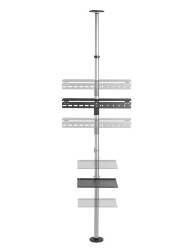 Equip 650621 Supporto TV a parete 177,8 cm (70") Nero, Stainless steel