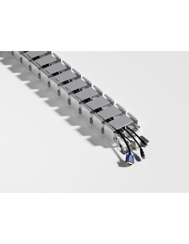 Equip 650860 organizer per cavi Scrivania Guaina intrecciata per cavi Grigio 1 pz