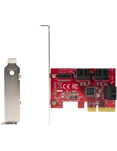 StarTech.com Scheda PCI Express 3.0 a SATA - Scheda di Espansione PCIe SATA a 6 porte - 6 Gbps - Staffa a Profilo Basso -
