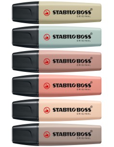 STABILO BOSS NatureColors evidenziatore 6 pz Punta smussata Nero, Bronzo, Marrone, Verde, Grigio, Verde chiaro 2
