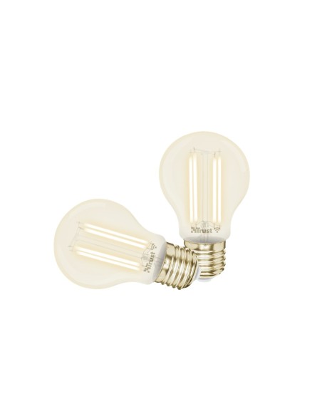 Trust 71300 soluzione di illuminazione intelligente Lampadina intelligente Wi-Fi Metallico, Trasparente