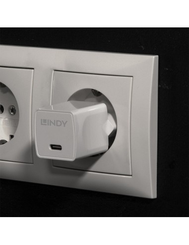 Lindy 73410 Caricabatterie per dispositivi mobili Smartphone Bianco AC Interno