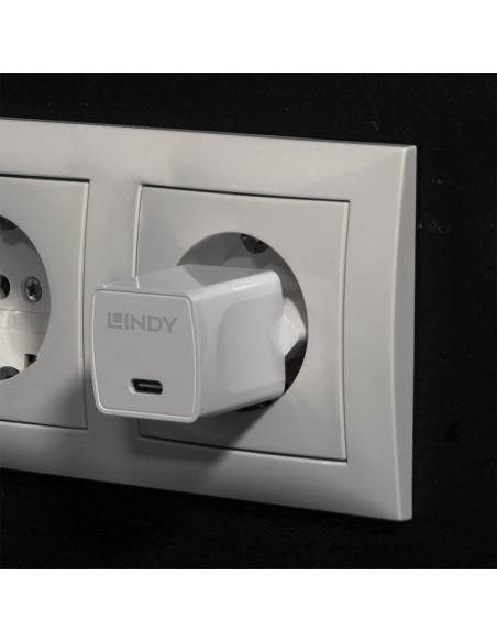 Lindy 73410 Caricabatterie per dispositivi mobili Smartphone Bianco AC Interno