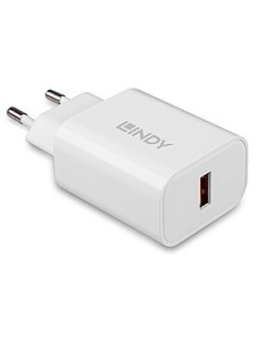 Lindy 73412 Caricabatterie per dispositivi mobili Smartphone, Tablet Bianco AC Ricarica rapida Interno, Esterno