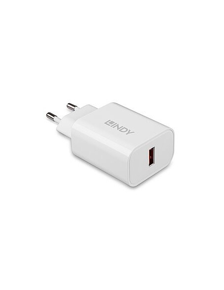 Lindy 73412 Caricabatterie per dispositivi mobili Smartphone, Tablet Bianco AC Ricarica rapida Interno, Esterno