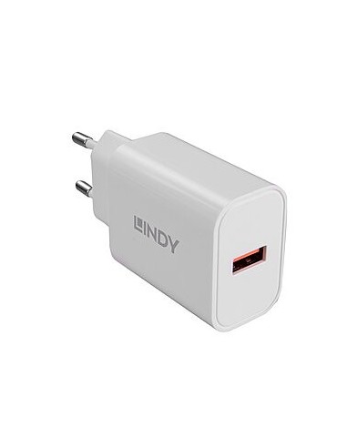 Lindy 73412 Caricabatterie per dispositivi mobili Smartphone, Tablet Bianco AC Ricarica rapida Interno, Esterno