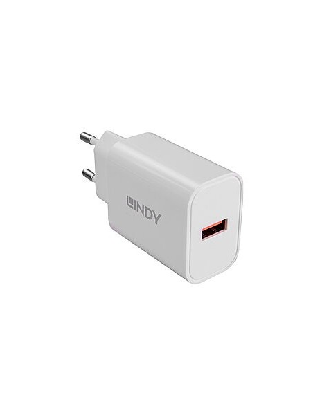 Lindy 73412 Caricabatterie per dispositivi mobili Smartphone, Tablet Bianco AC Ricarica rapida Interno, Esterno