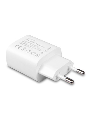 Lindy 73413 Caricabatterie per dispositivi mobili Universale Bianco AC Ricarica rapida Interno