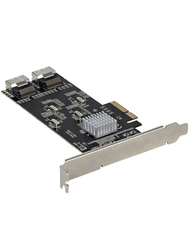 StarTech.com Scheda SATA PCI Express a 8 porte - Adattatore convertitore PCI Express GEN 2 per SSD HDD SATA 3 con 4 Controller