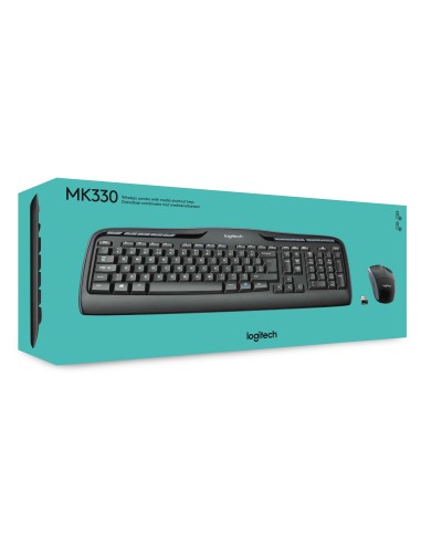Logitech Wireless Combo MK330 tastiera Mouse incluso USB QWERTY US International Nero
