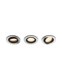 Philips Hue White ambiance Milliskin incasso rotondo Alluminio 3 pack