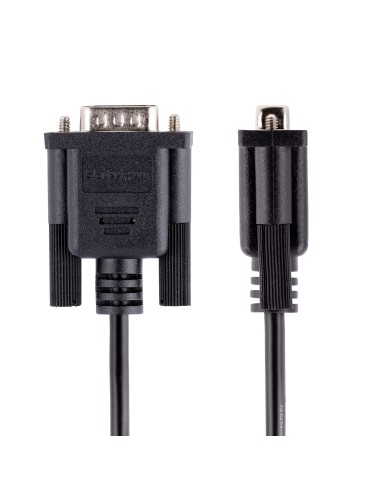 StarTech.com Cavo Seriale Null Modem RS232 da 3 m - Cavo Seriale Crossover con Schermatura in Alluminio - Cavo COM Connettore