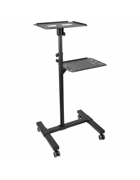 StarTech.com Supporto per proiettore e laptop mobile - Carrello portatile per proiettore resistente (2 ripiani, reggono 10kg