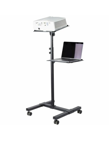 StarTech.com Supporto per proiettore e laptop mobile - Carrello portatile per proiettore resistente (2 ripiani, reggono 10kg