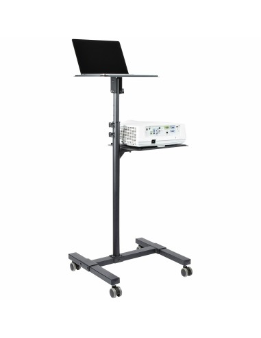 StarTech.com Supporto per proiettore e laptop mobile - Carrello portatile per proiettore resistente (2 ripiani, reggono 10kg