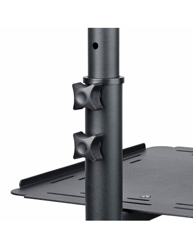 StarTech.com Supporto per proiettore e laptop mobile - Carrello portatile per proiettore resistente (2 ripiani, reggono 10kg