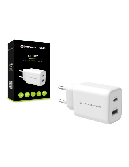 Conceptronic ALTHEA11W Caricabatterie per dispositivi mobili Universale Bianco AC Ricarica rapida Interno