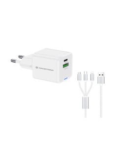 Conceptronic ALTHEA16W Caricabatterie per dispositivi mobili Universale Bianco AC Ricarica rapida Interno