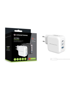 Conceptronic ALTHEA18W Caricabatterie per dispositivi mobili Universale Bianco AC Ricarica rapida Interno 2