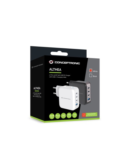 Conceptronic ALTHEA18W Caricabatterie per dispositivi mobili Universale Bianco AC Ricarica rapida Interno