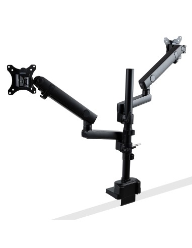 StarTech.com Supporto Doppio Monitor per Scrivania - Braccio per 2 Monitor VESA fino a 32"  8kg - Staffe Verticali Impilabili -