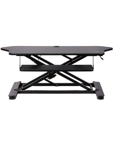 StarTech.com Scrivania ad angolo Sit Stand con Vassoio per Tastiera - Ampia Superficie (908x530mm) - Postazione di lavoro