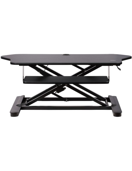 StarTech.com Scrivania ad angolo Sit Stand con Vassoio per Tastiera - Ampia Superficie (908x530mm) - Postazione di lavoro