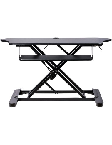 StarTech.com Scrivania ad angolo Sit Stand con Vassoio per Tastiera - Ampia Superficie (908x530mm) - Postazione di lavoro