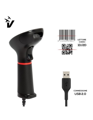 Vultech Lettore ottico di codici a barre 2D con connessione USB