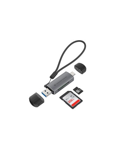 Conceptronic BIAN05G lettore di schede USB 3.2 Gen 1 (3.1 Gen 1) Type-A Type-C Grigio