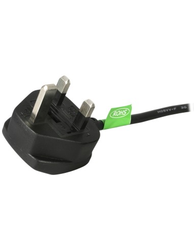 StarTech.com Cavo di alimentazione per PC da BS 1363 a C13 1m, Cavo di alimentazione AC del Regno Unito 18AWG, 10A 250V, cavo