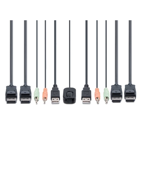 StarTech.com C2-DD46-UA2-CBL-KVM switch per keyboard-video-mouse (kvm) Nero