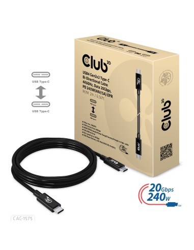 CLUB3D CAC-1575 cavo USB 2 m USB4 Gen 2x2 USB C Nero