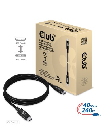 CLUB3D CAC-1576 cavo USB 1 m USB4 Gen 3x2 USB C Nero